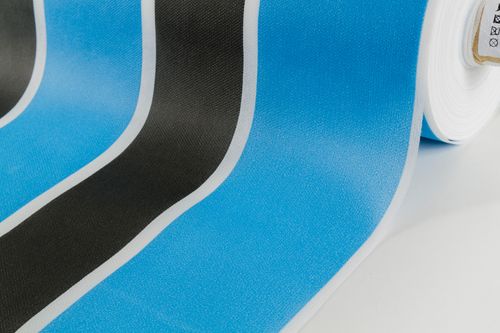 Tecido Tnt Listras Azul Preto Branco Tam G