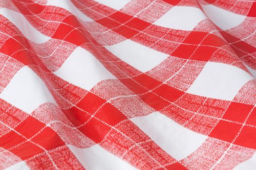 Toalha De Mesa Flanelada Xadrez Vermelho