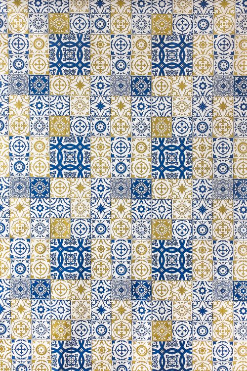 Toalha De Mesa Flanelada Azulejo Portugues