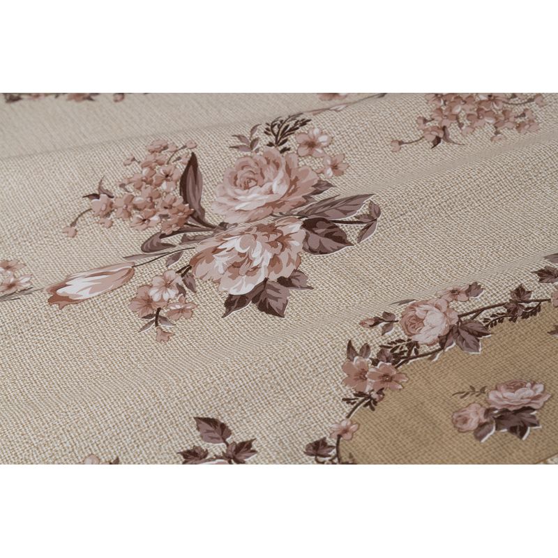 Toalha-De-Mesa-Flanelada-Floral-Marrom