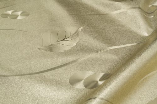 Toalha De Mesa Metalizada Ouro Mod6154A