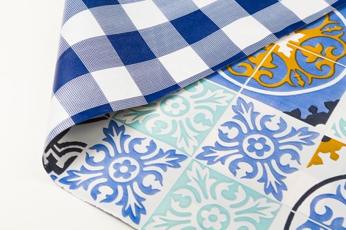 Toalha De Mesa Duplaface Azulejo Portugues