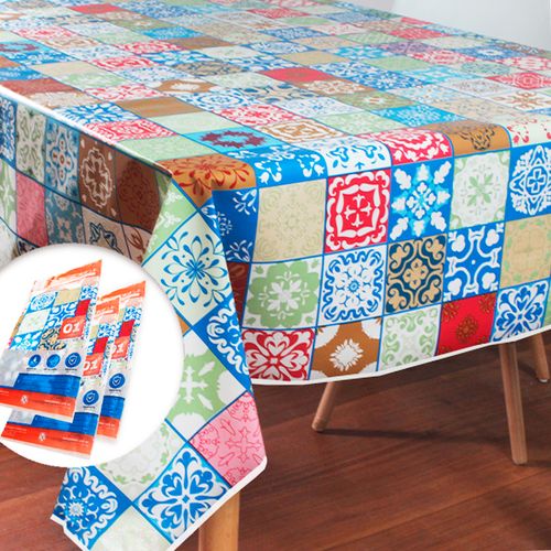Toalha De Mesa Elite Azulejo Hidraulico