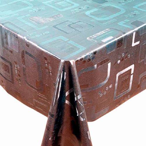 Toalha De Mesa Metalizada Grafite Mod6153T
