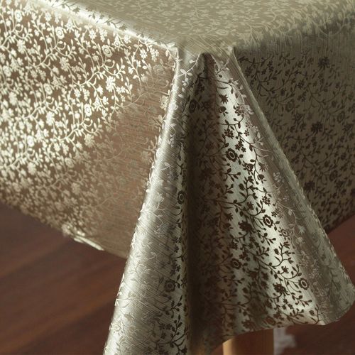 Toalha De Mesa Metalizada Ouro Mod6233G