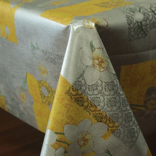 Toalha De Mesa Metalizada Orquideas