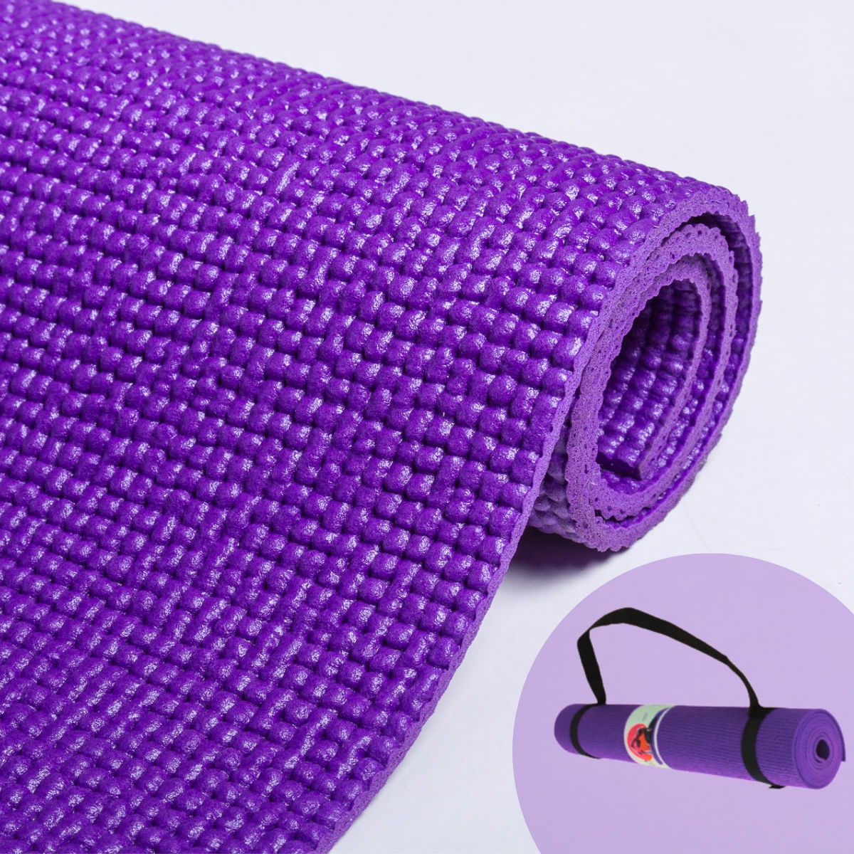 Tapete Yoga Com Alca Roxo 1.85mX61cm