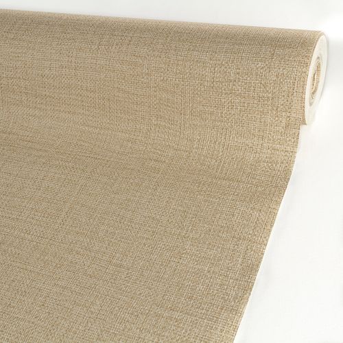 Papel De Parede Vinilico Linho Natural Cru