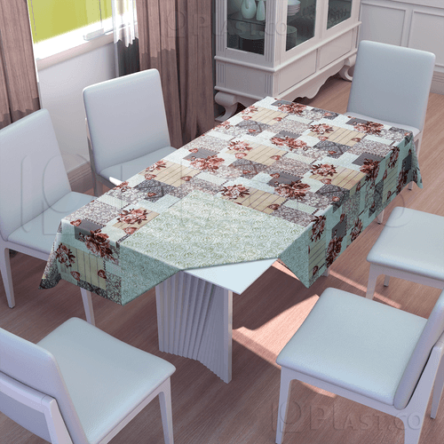 Toalha De Mesa Duplaface Patch Flowers