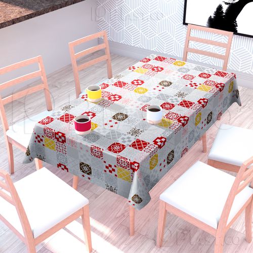 Toalha De Mesa Termica Azulejo Vermelho