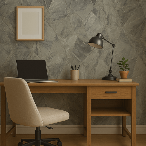 Papel De Parede Vinilico Marmorizado