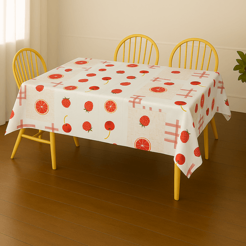 Toalha De Mesa Duplaface Frutas Vermelhas