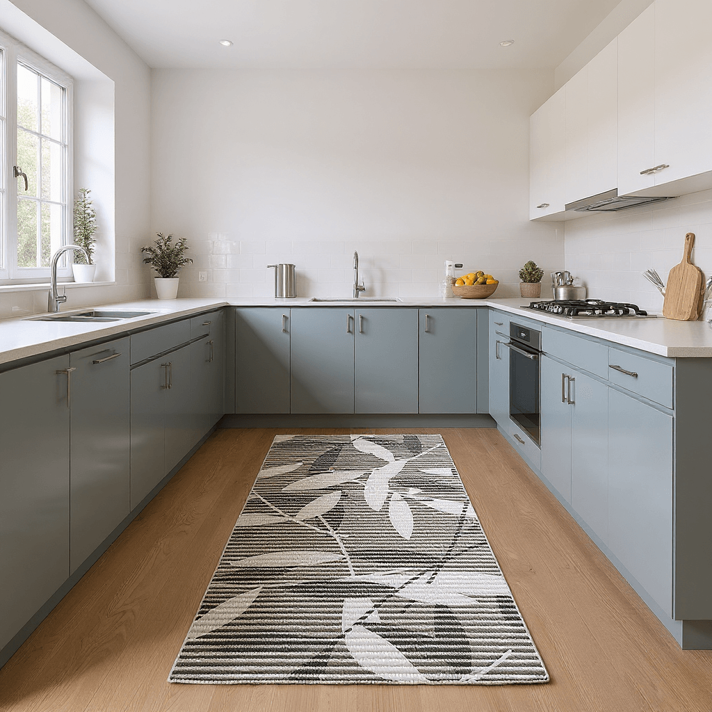 Passadeira Soft Folhagem Preta