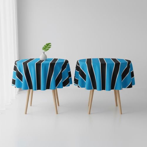 Tecido Tnt Listras Azul Preto Branco Tam G