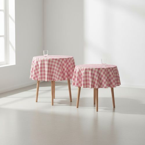 Tecido tnt xadrez rosa