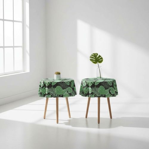 Tecido Tnt Folhagem Fdo Preto