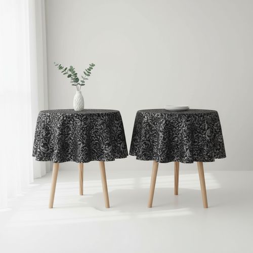 Tecido Tnt Arabesco Prata Fdo PT