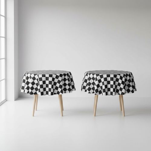 Tecido Tnt Quadriculado Preto Branco