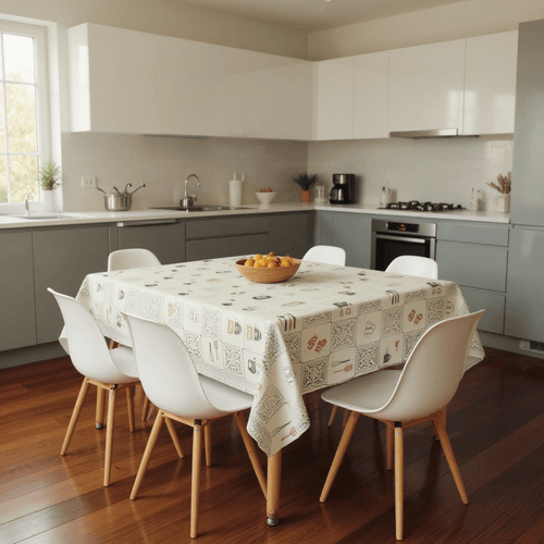 Toalha De Mesa Rendada Bordado Utensilios Mod1536