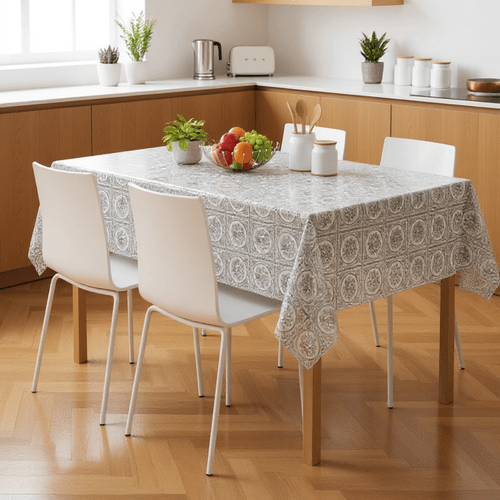 Toalha De Mesa Rendada Prata Mod001