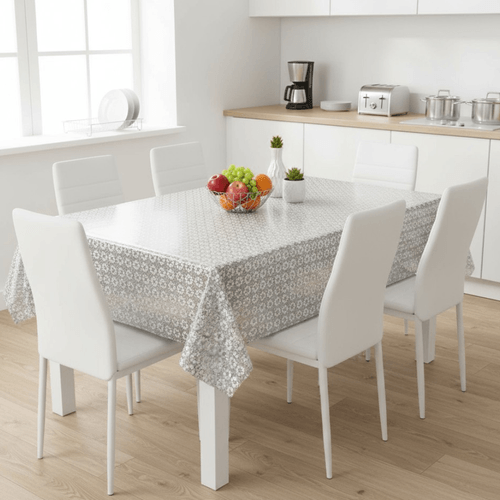 Toalha De Mesa Rendada Prata Mod007