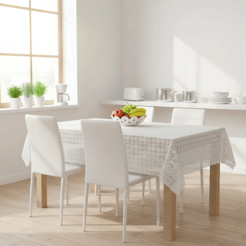 Toalha De Mesa Rendada Branca Mod035