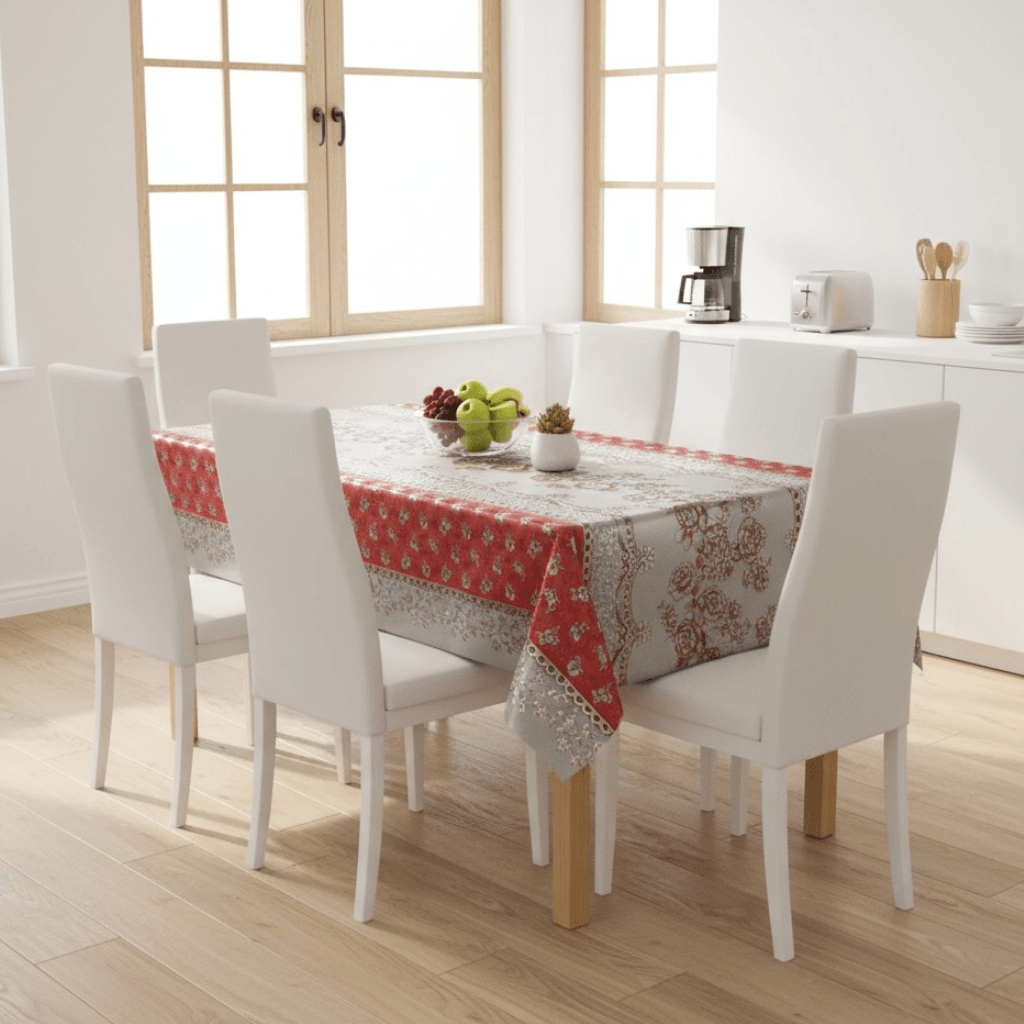 Toalha De Mesa Metalizada Caminho de Flores