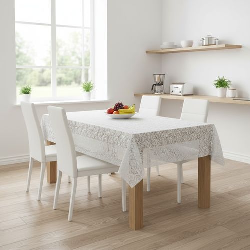 Toalha De Mesa Rendada Branca Mod036