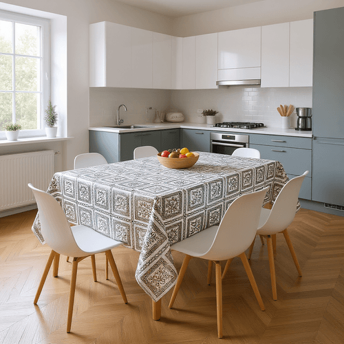 Toalha De Mesa Rendada Prata Mod002