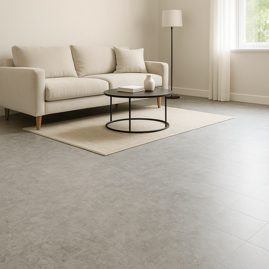 Piso Vinilico Cimento Queimado