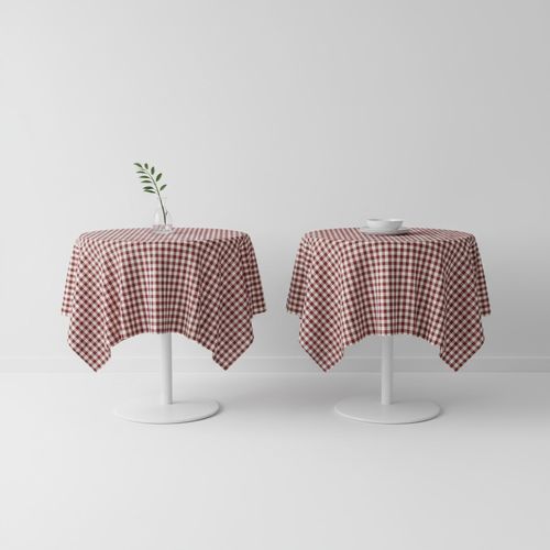 Tecido Tnt Xadrez Vermelho/Branco