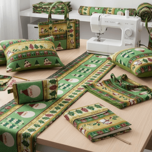 Tricoline Fio40 Ho Ho Ho Barrado