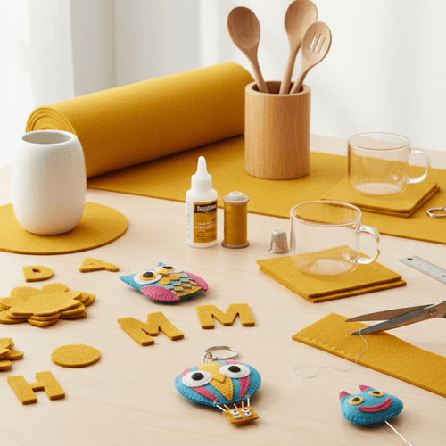 Feltro Felt Art Amarelo Ouro